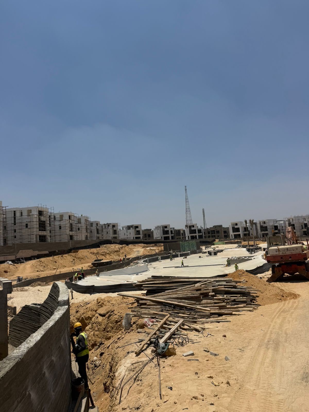 أعمال الإنشاء في الموقع